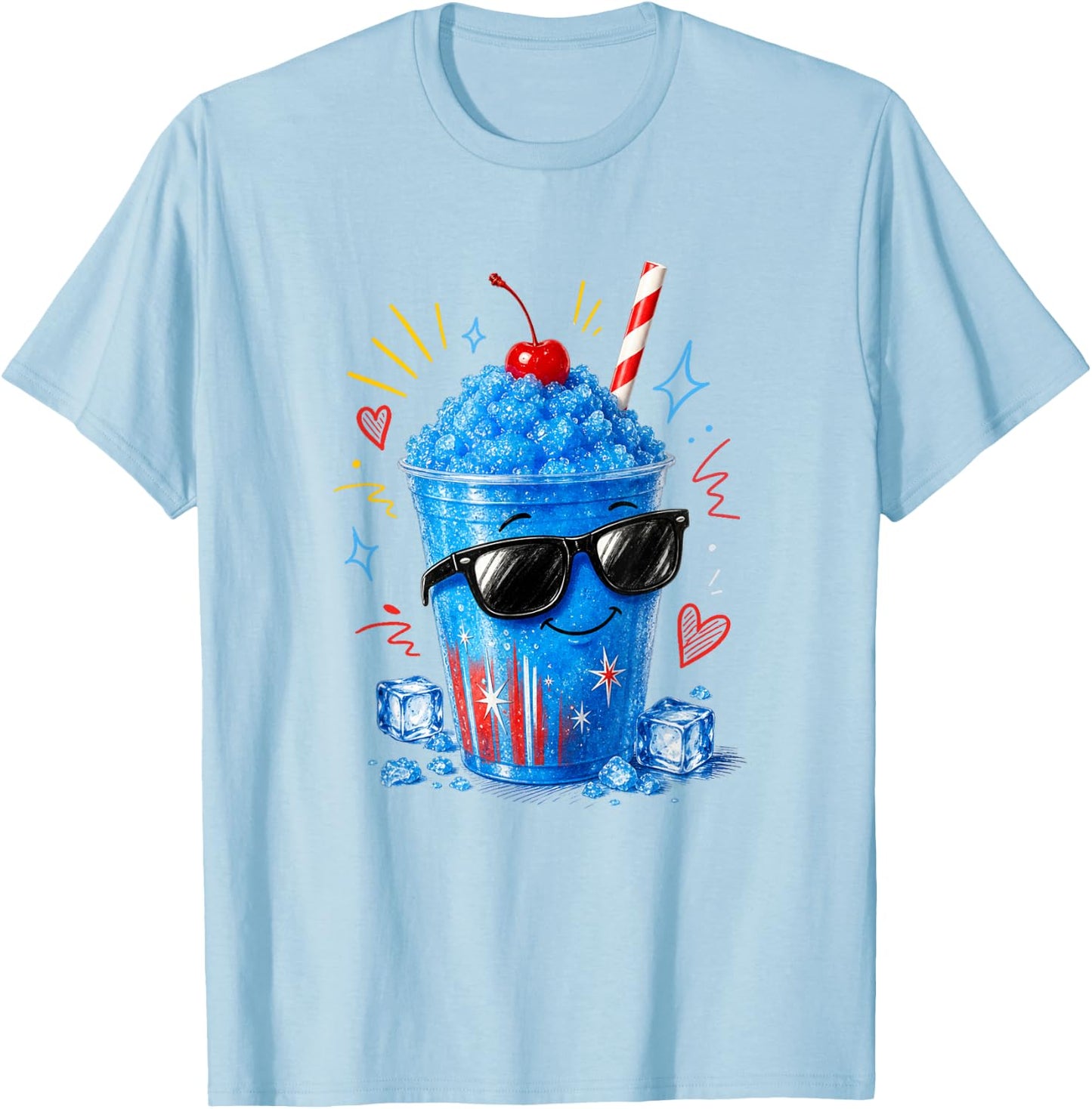 Slushies Cool Fun Summer Slushy Drink Slushie Lover T-Shirt - T-Shirt | Light Blue