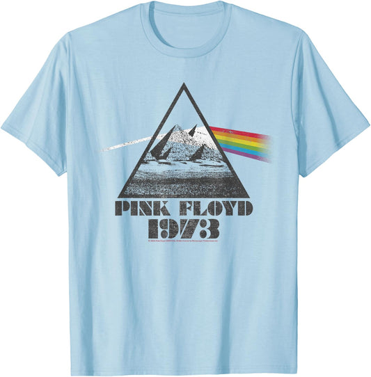Pink Floyd 1973 La Face cachée de la Lune Prism Rainbow T-Shirt - T-Shirt | Light Blue