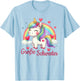 Big Sister Gifts Siblings Girls Birth Unicorn , White T-Shirt - T-Shirt | Light Blue