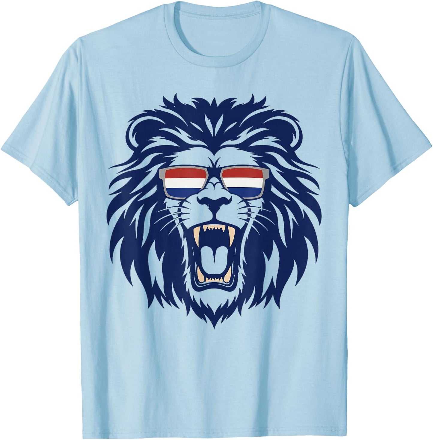 Nederland Netherlands Lion Dutch Holland Vintage Orange T-Shirt - T-Shirt | Light Blue