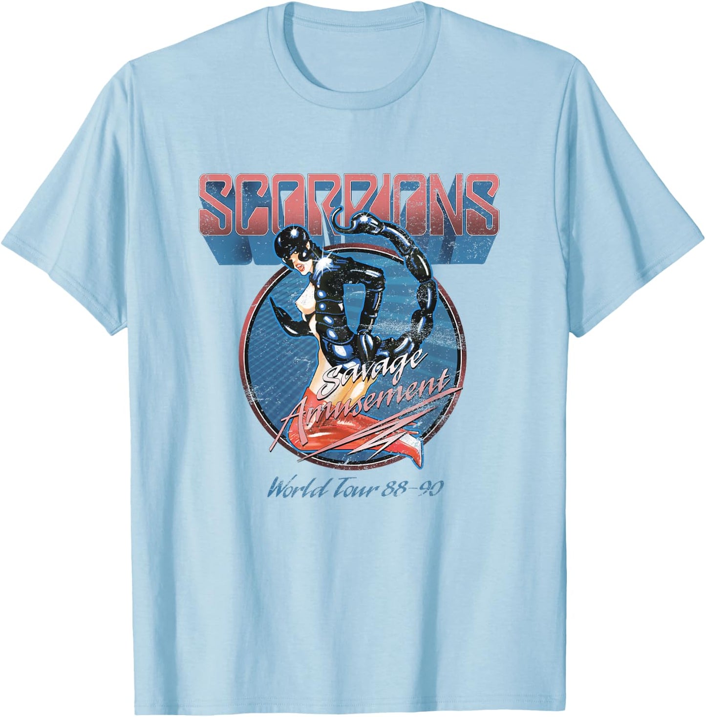Savage Amusement World Tour - Official Merch T-Shirt - T-Shirt | Light Blue