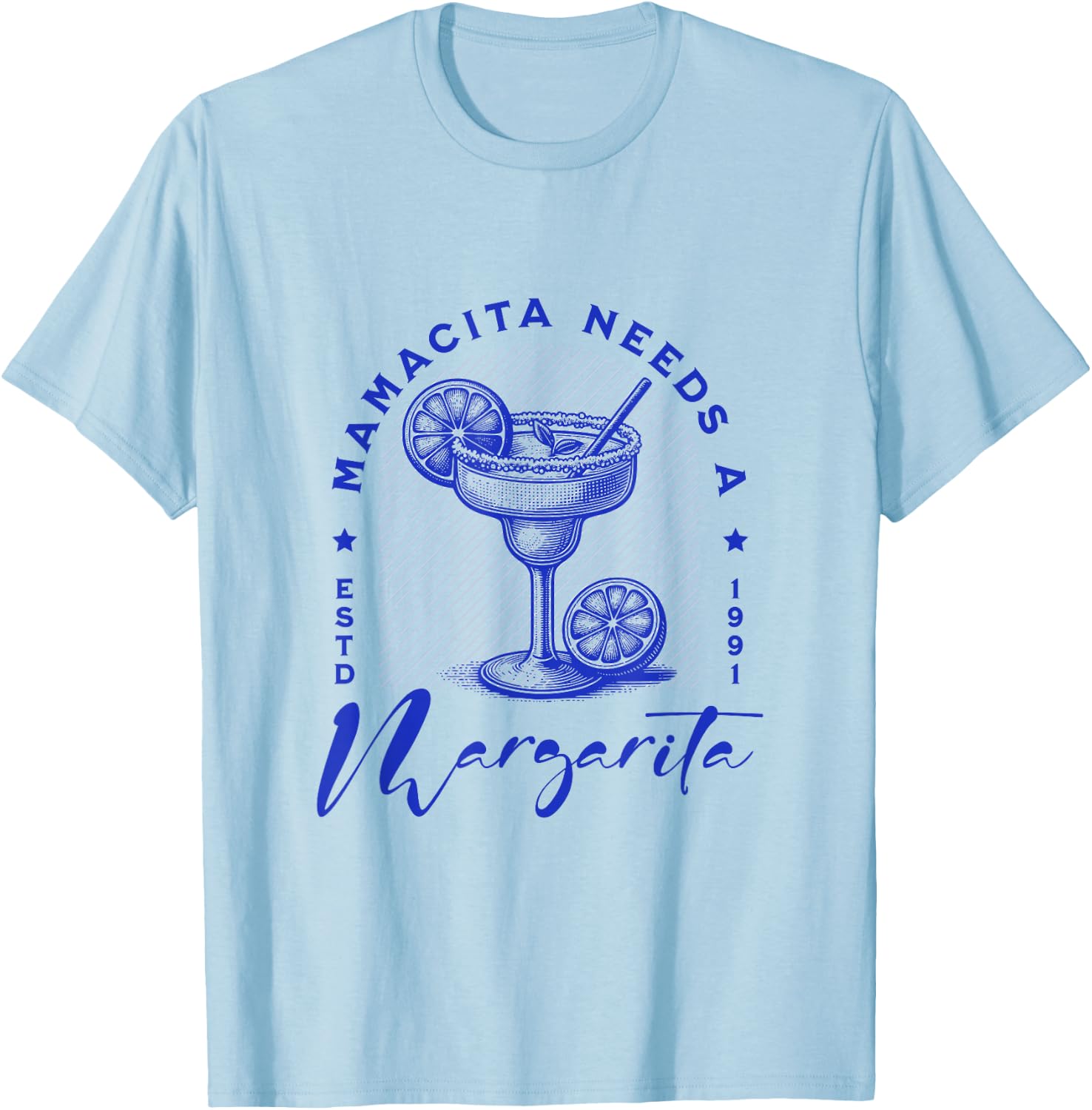Mamacita needs a margarita – Funny Vintage Gift , white, S T-Shirt - T-Shirt | Light Blue