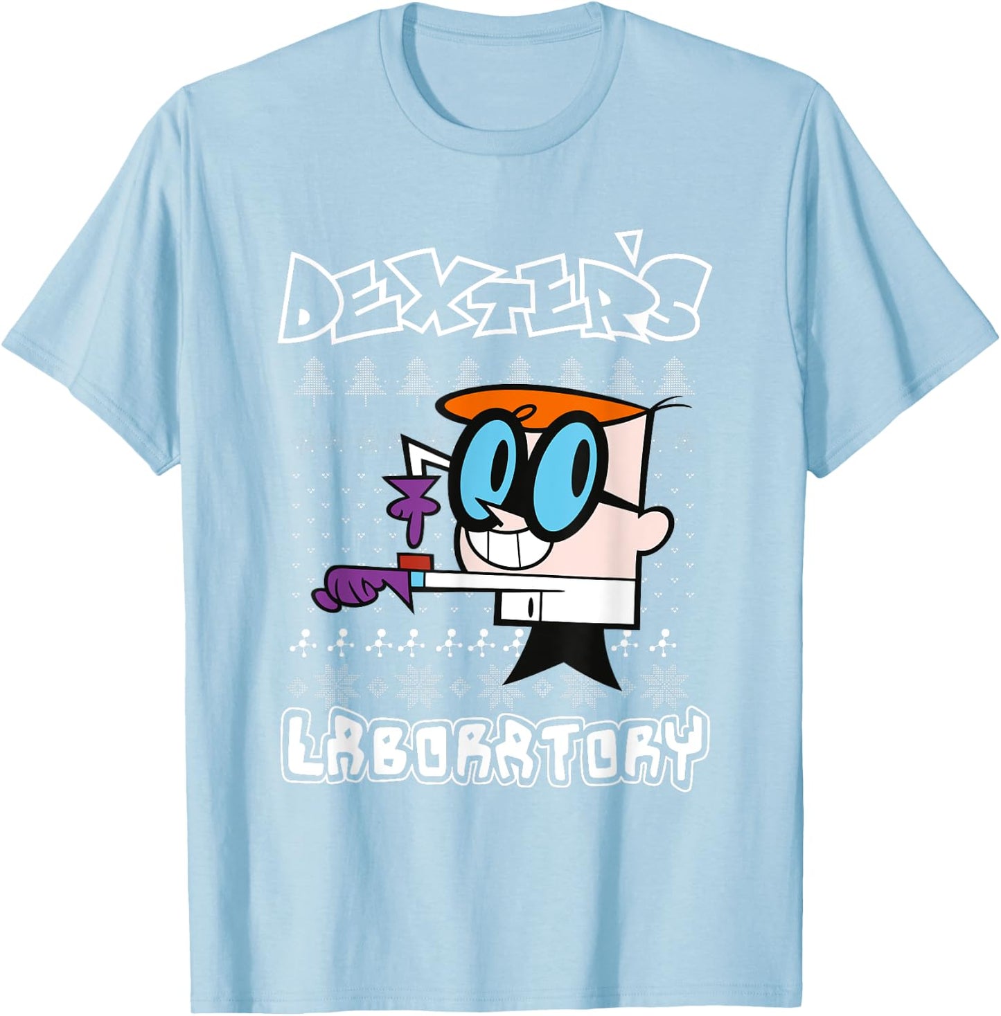 Weihnachten Dexter's Laboratory Knit T-Shirt - T-Shirt | Light Blue