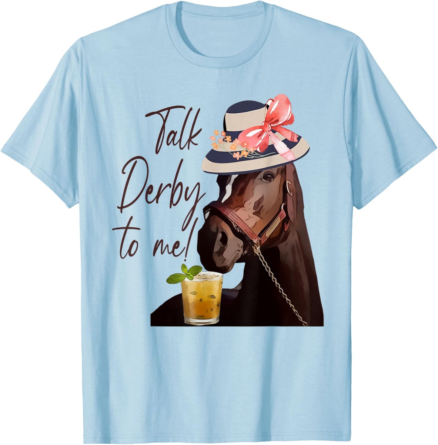 Talk Derby to Me Horse T-Shirt - T-Shirt | Light Blue