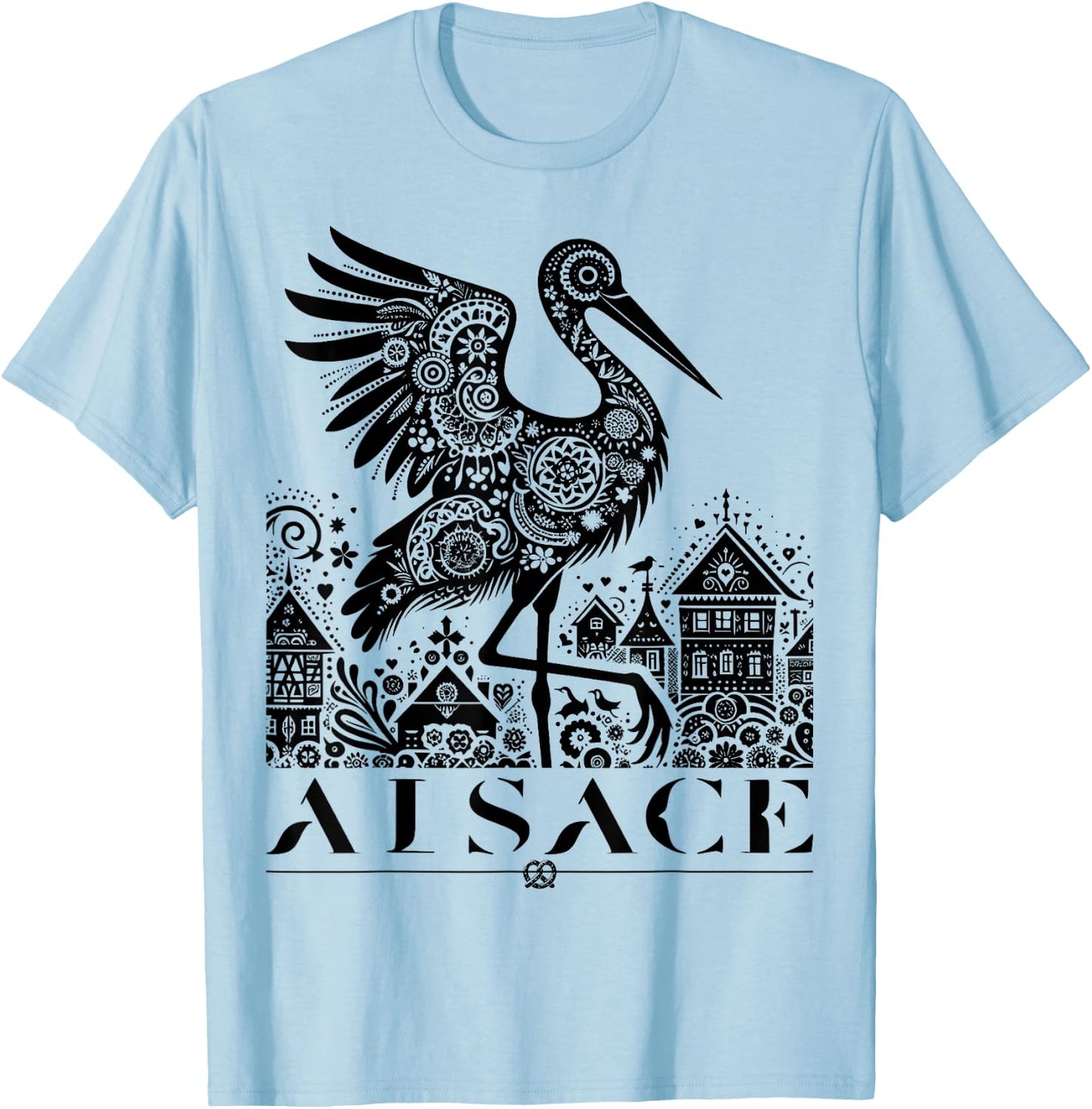 ALSACE , grey, S T-Shirt - T-Shirt | Light Blue