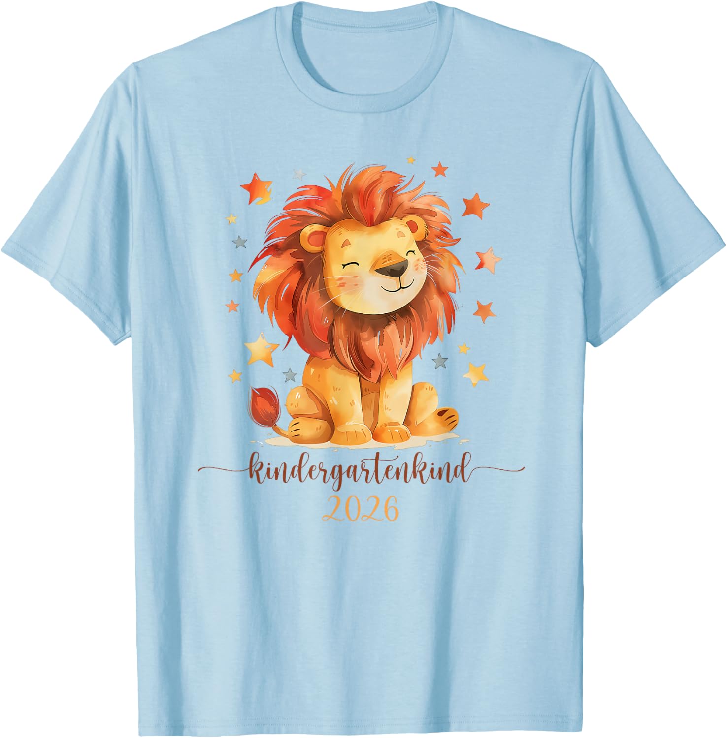 Löwe Kindergartenkind 2026 Kindergartenstart T-Shirt - T-Shirt | Light Blue