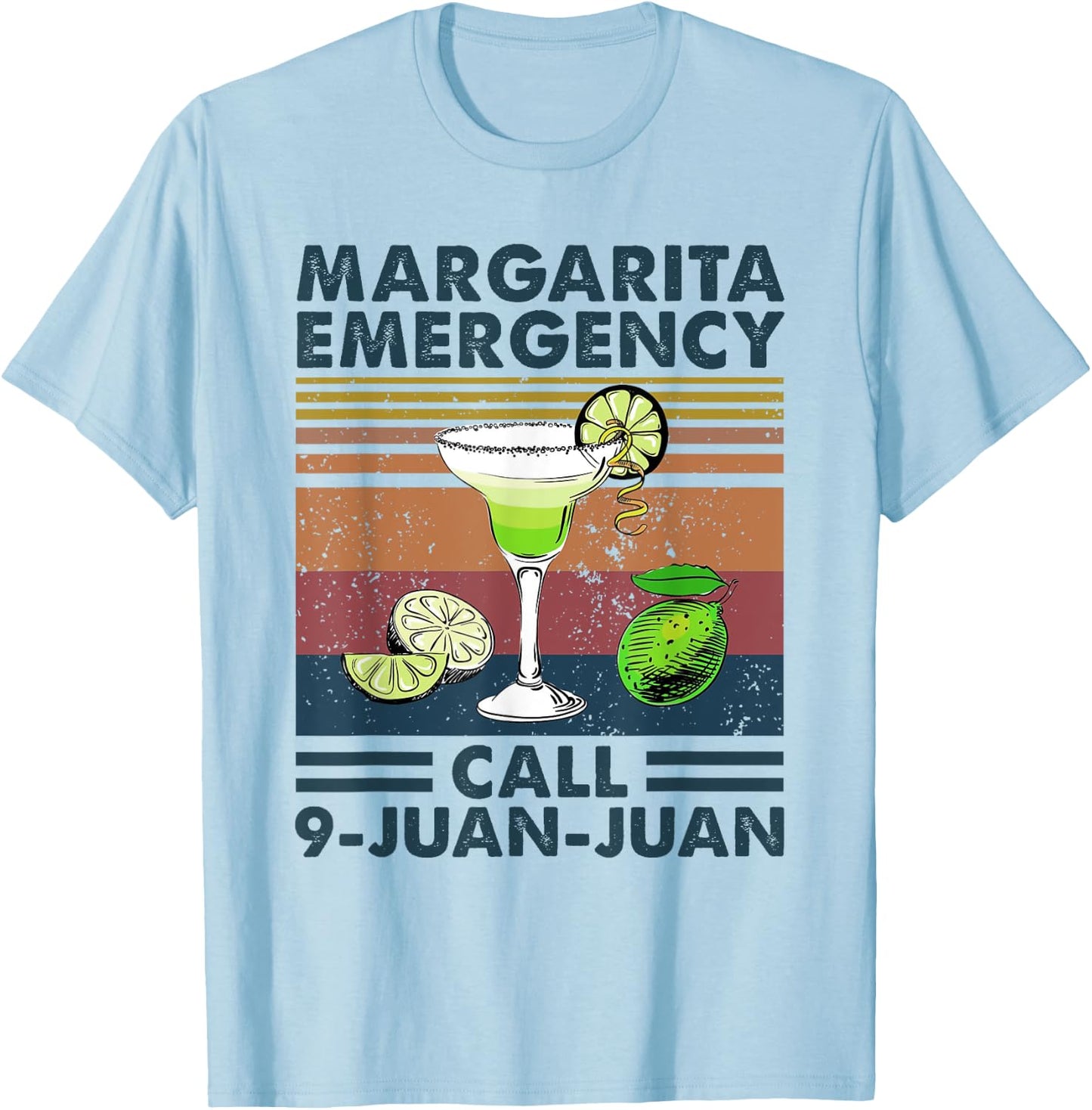 Margarita Emergency Calls 9 Juan Juan T-Shirt - T-Shirt | Light Blue