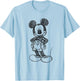 Disney Mickey Mouse Sketch , White T-Shirt - T-Shirt | Light Blue