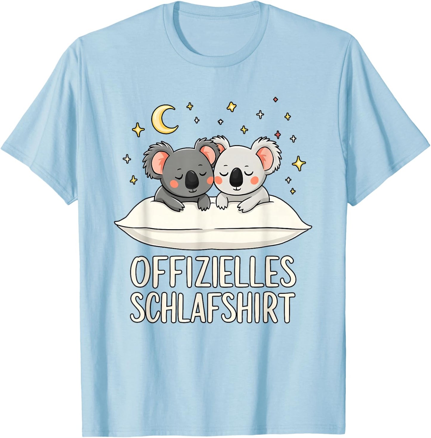 Official Koala Koalas Pair of Sleep Shirt, White T-Shirt - T-Shirt | Light Blue