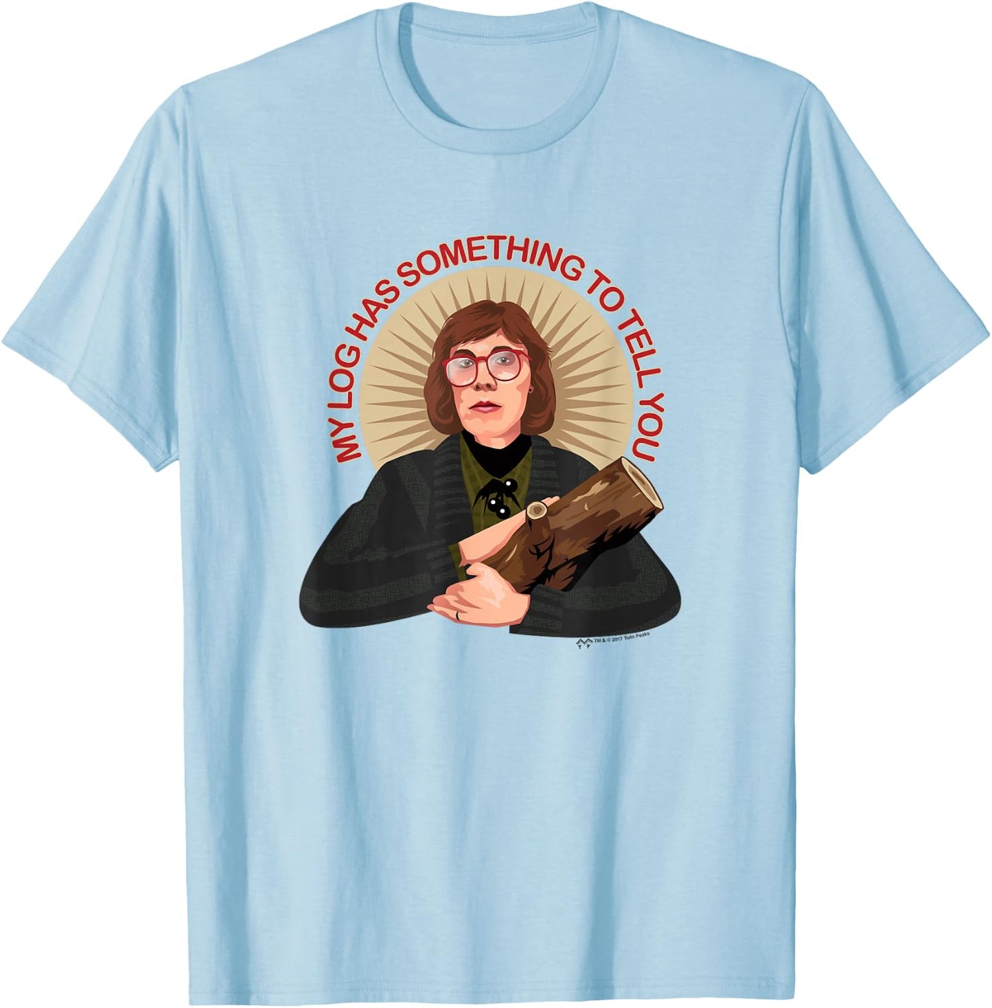 Twin Peaks Log Lady , gray T-Shirt - T-Shirt | Light Blue