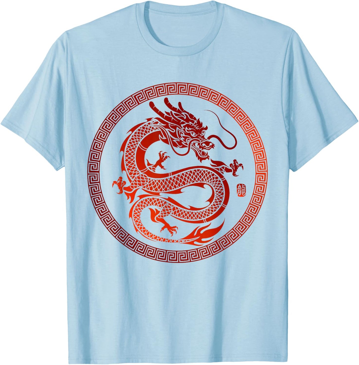 Chinesischer Drache T-Shirt - T-Shirt | Light Blue