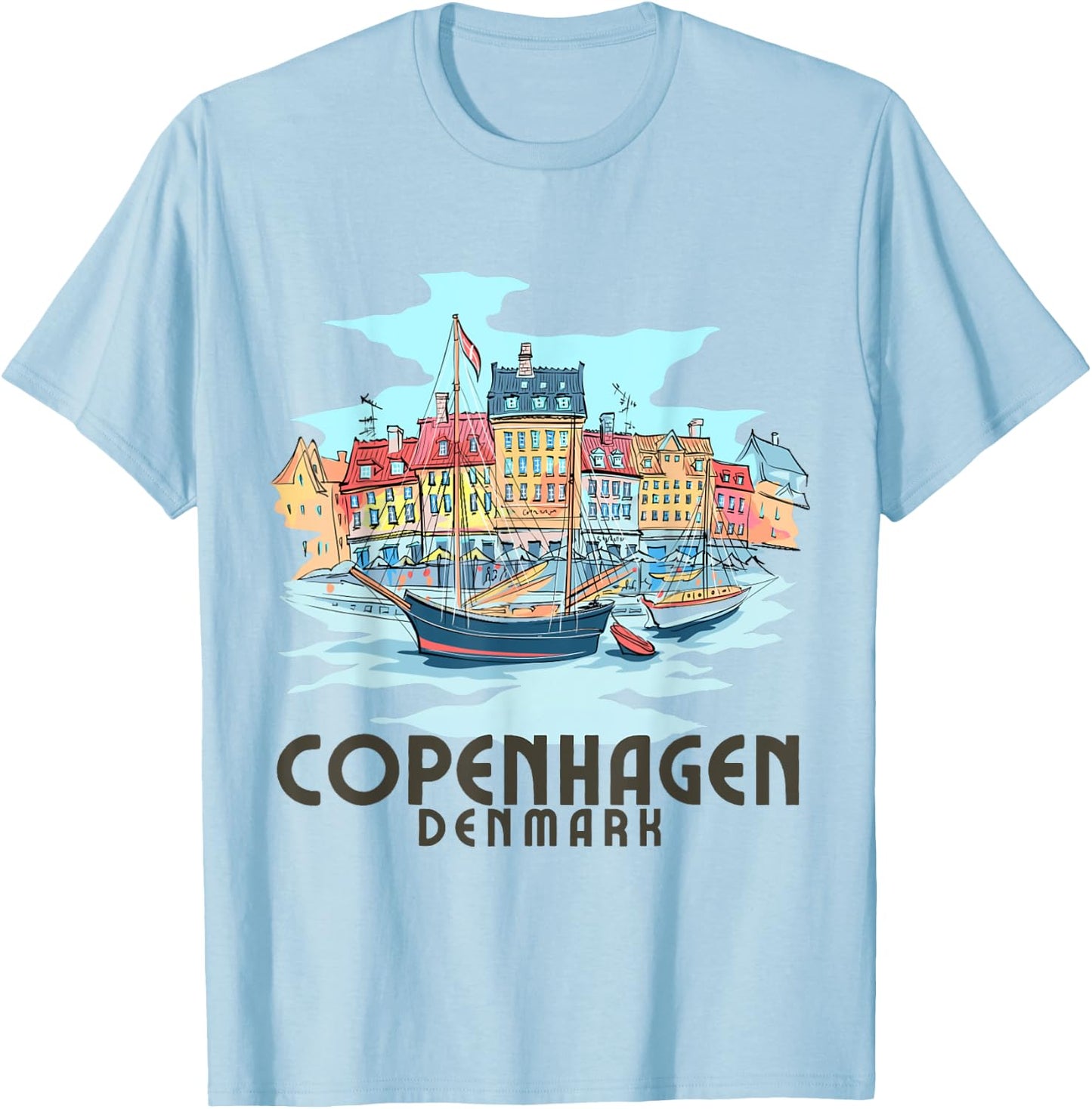 Copenhagen Denmark / Copenhagen T-Shirt - T-Shirt | Light Blue