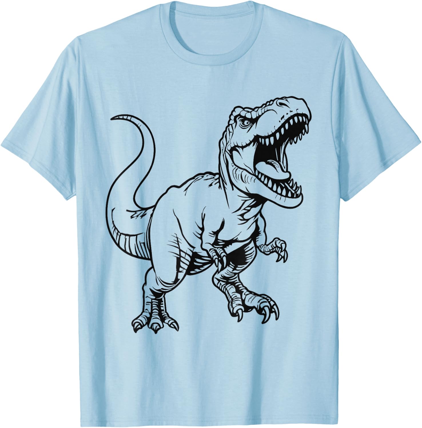 Dinosaur T-Rex Coloring Craft Art DIY Painting Color Paint T-Shirt - T-Shirt | Light Blue