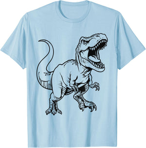 Dinosaur T-Rex Coloring Craft Art DIY Painting Color Paint T-Shirt - T-Shirt | Light Blue