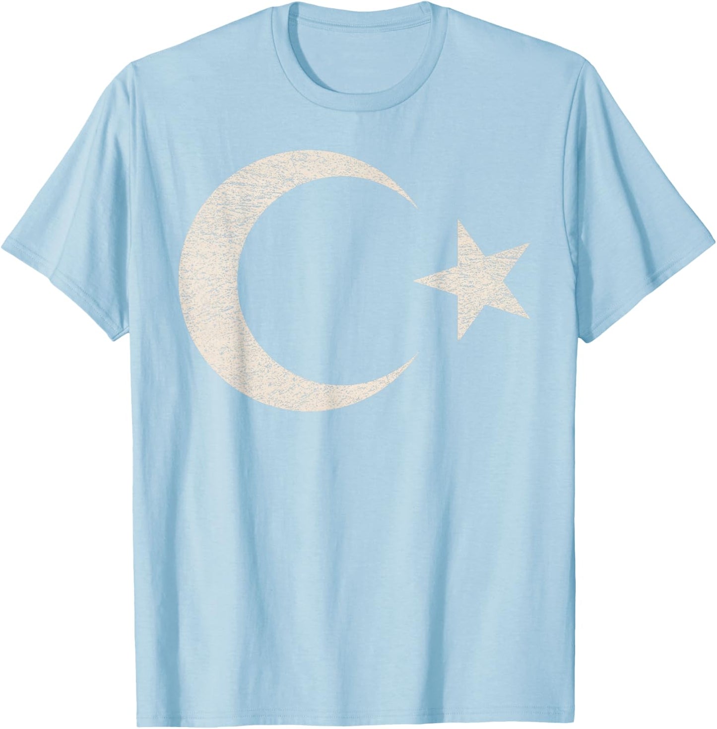 Vintage Turkish Flag Türkiye Türk Bayragi Turkey T-Shirt - T-Shirt | Light Blue