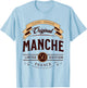 I Love France Sleeve Vintage French Department , Black, S T-Shirt - T-Shirt | Light Blue