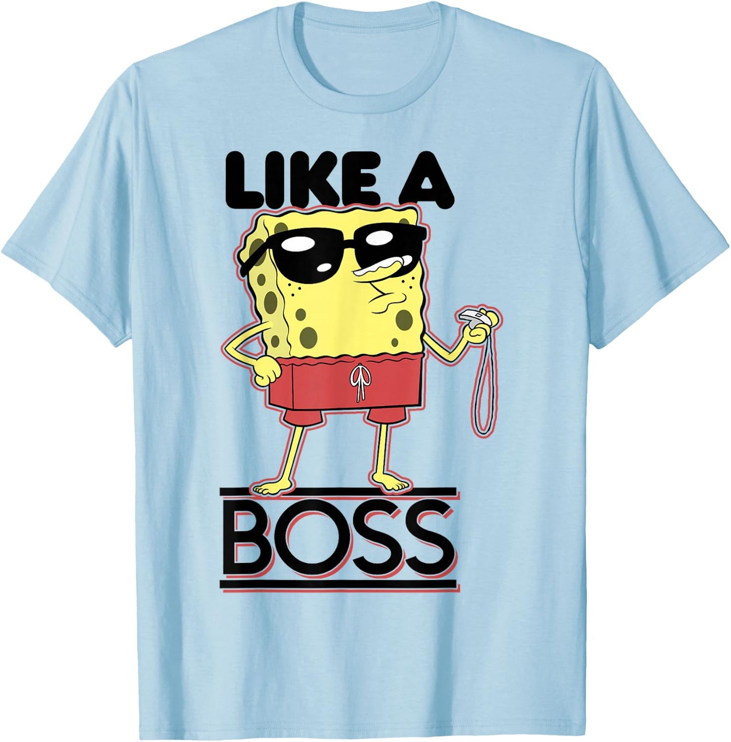 SpongeBob SquarePants Lifeguard Like A Boss , grey T-Shirt - T-Shirt | Light Blue