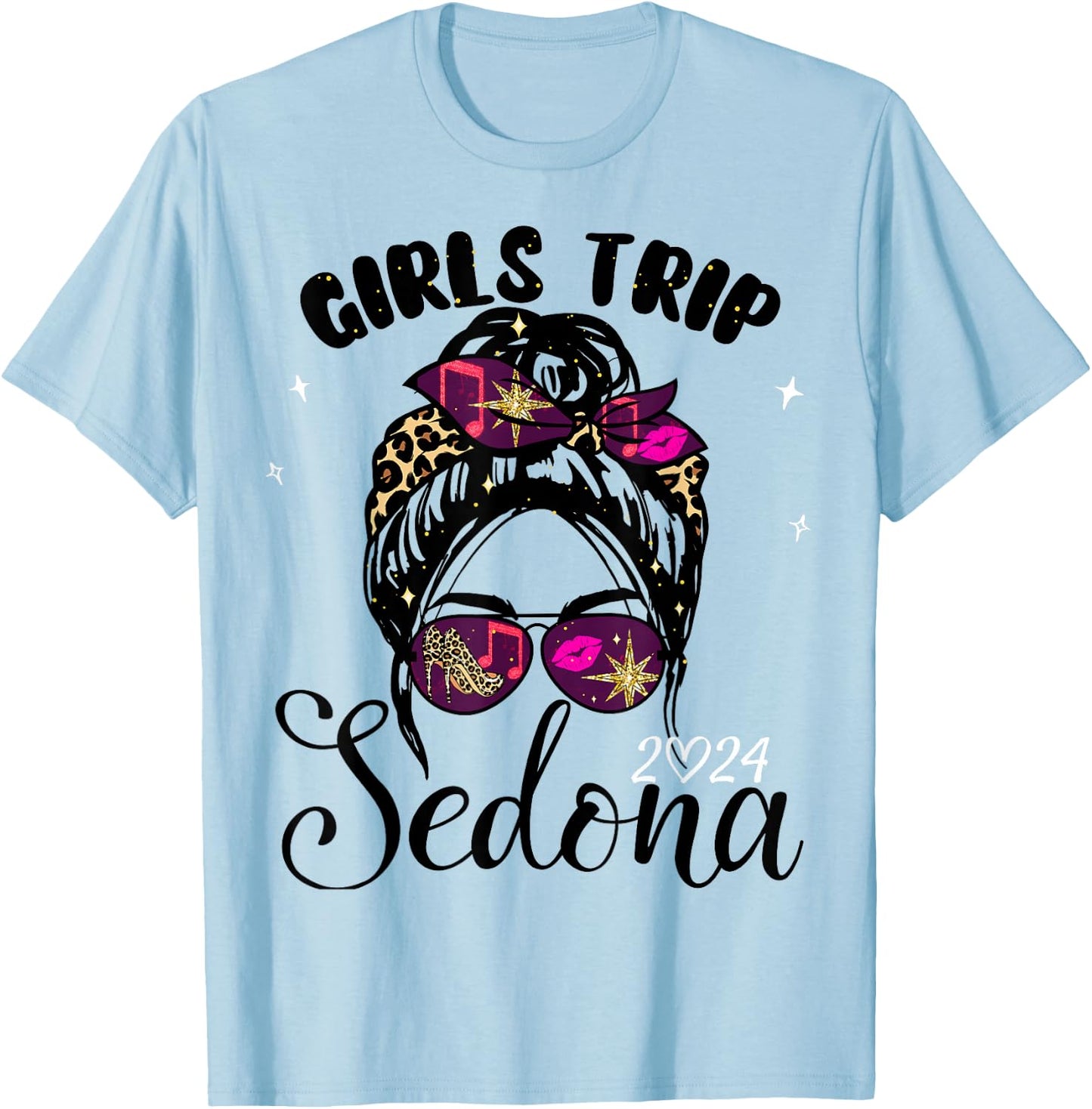 Girls Trip Sedona 2024 Shirts Weekend Birthday Squad T-Shirt - T-Shirt | Light Blue