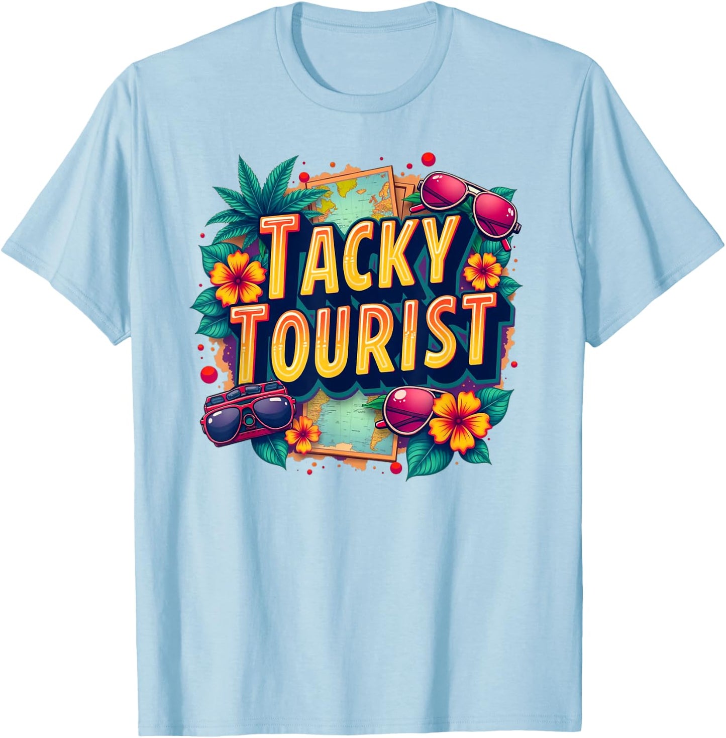 Vacay Tacky Tourist Outfit Wacky Tacky Costume Idea Tacky T-Shirt - T-Shirt | Light Blue