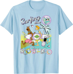 Scooby-Doo and Shaggy Surfing Time T-Shirt - T-Shirt | Light Blue