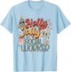 Social Worker Christmas Groovy Retro Aesthetic LCSW T-Shirt - T-Shirt | Light Blue