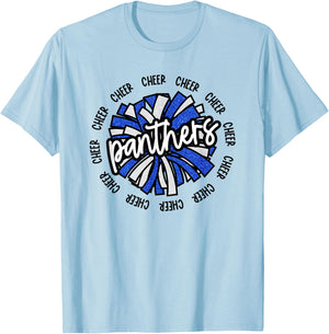 School Spirit Panthers Cheer Panther Pride Fan Team Items T-Shirt - T-Shirt | Light Blue