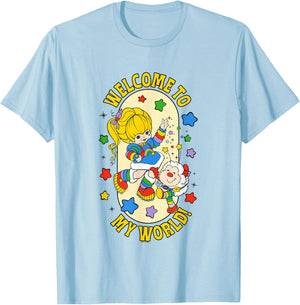 Rainbow Brite Welcome to My World Vintage Sprite T-Shirt - T-Shirt | Light Blue