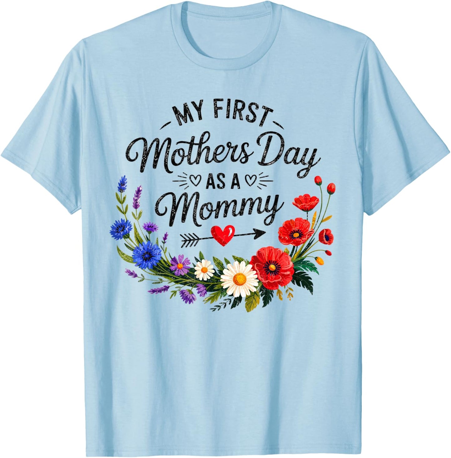 Mein erster Muttertag als Mama Muttertag 2026 Neue Mama T-Shirt - T-Shirt | Light Blue