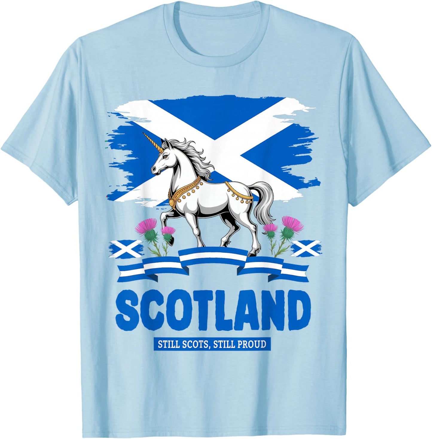 Scottish Unicorn Outfit Idea For Toddlers & Kids Scotland T-Shirt - T-Shirt | Light Blue