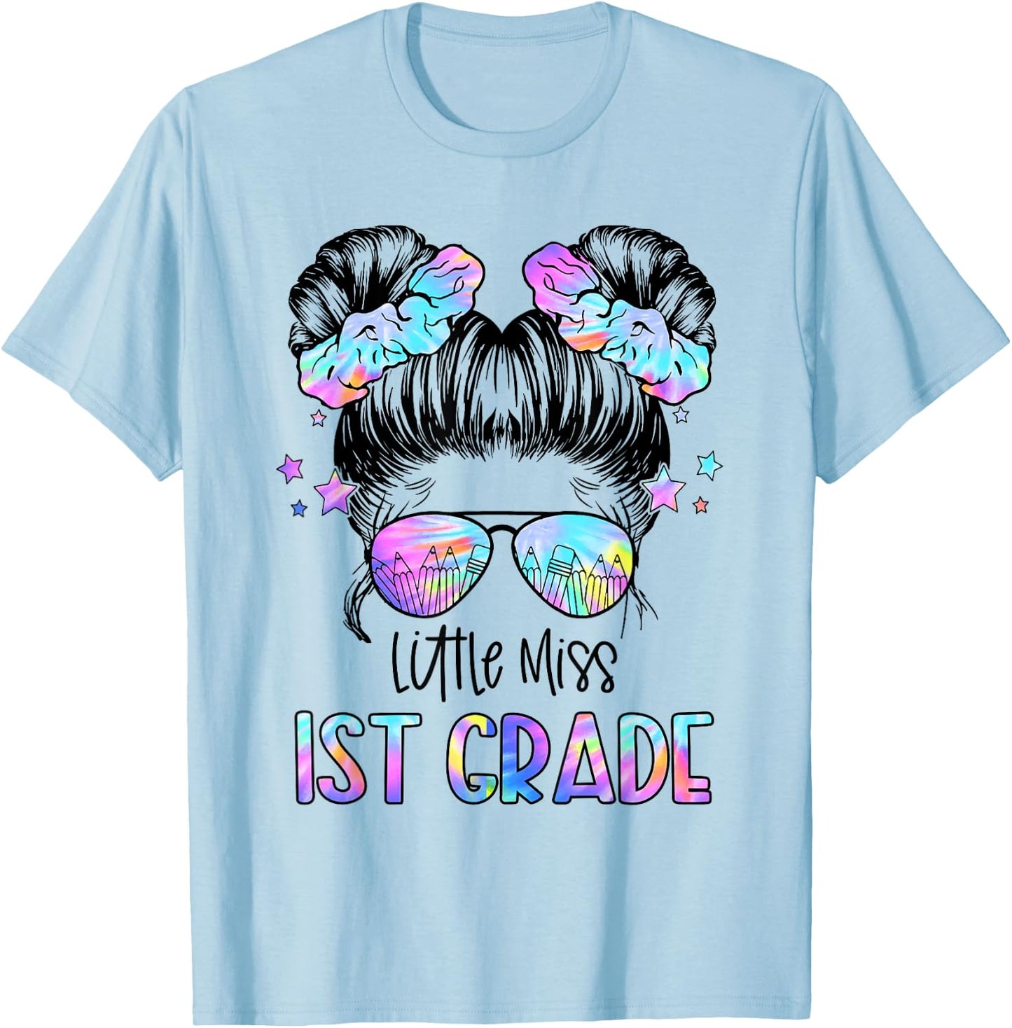 Little Miss 1st Grade First Day Of School First Grade Girls T-Shirt - T-Shirt | Light Blue