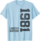 45th Birthday Gifts Women 45 Years Old Vintage 1981 T-Shirt - T-Shirt | Light Blue