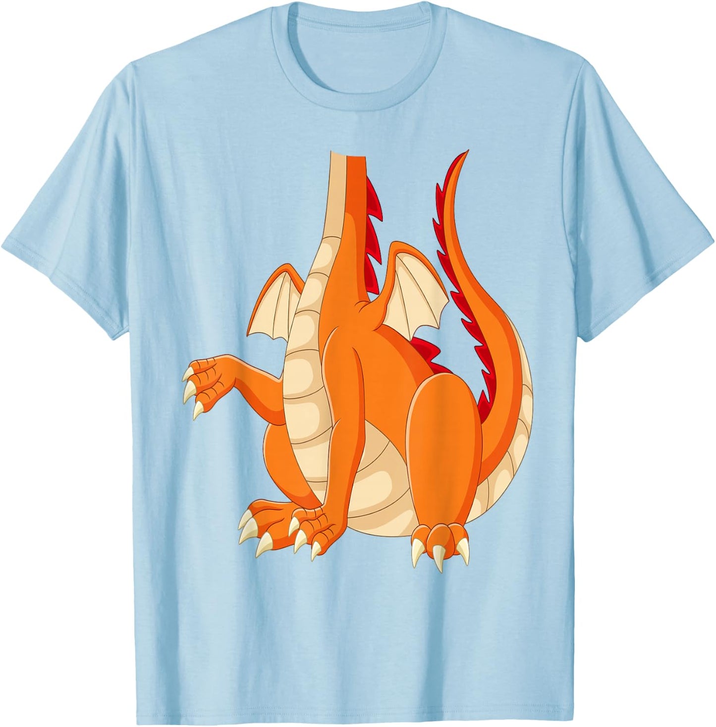 Dragon Shirt Adult Men Women Kids Orange Dragon Costume T-Shirt - T-Shirt | Light Blue