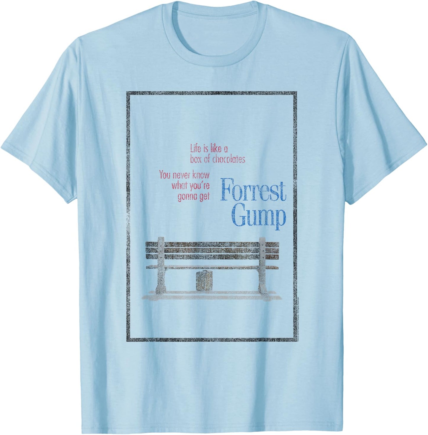 Forrest Gump Box of Chocolates T-Shirt - T-Shirt | Light Blue