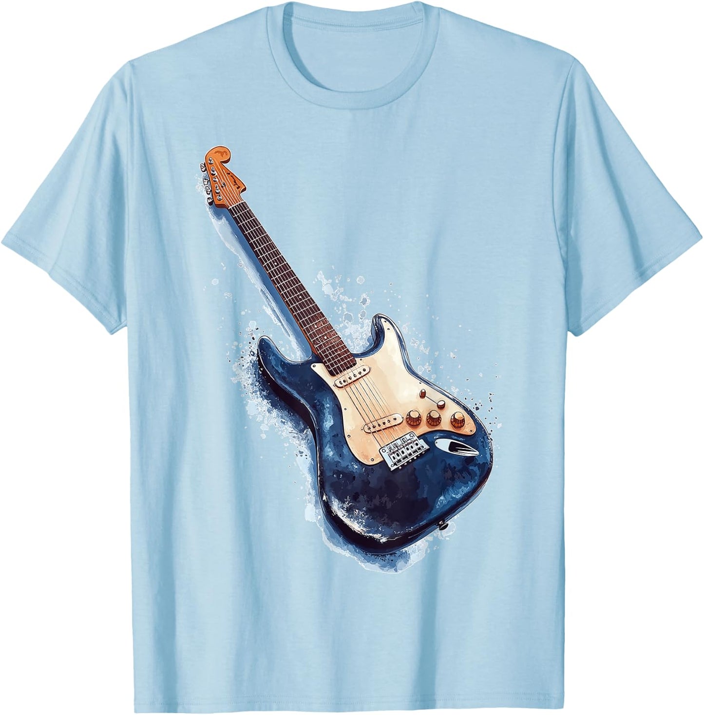 Gitarre Musikinstrument Grafik Kunst Gitarre T-Shirt - T-Shirt | Light Blue