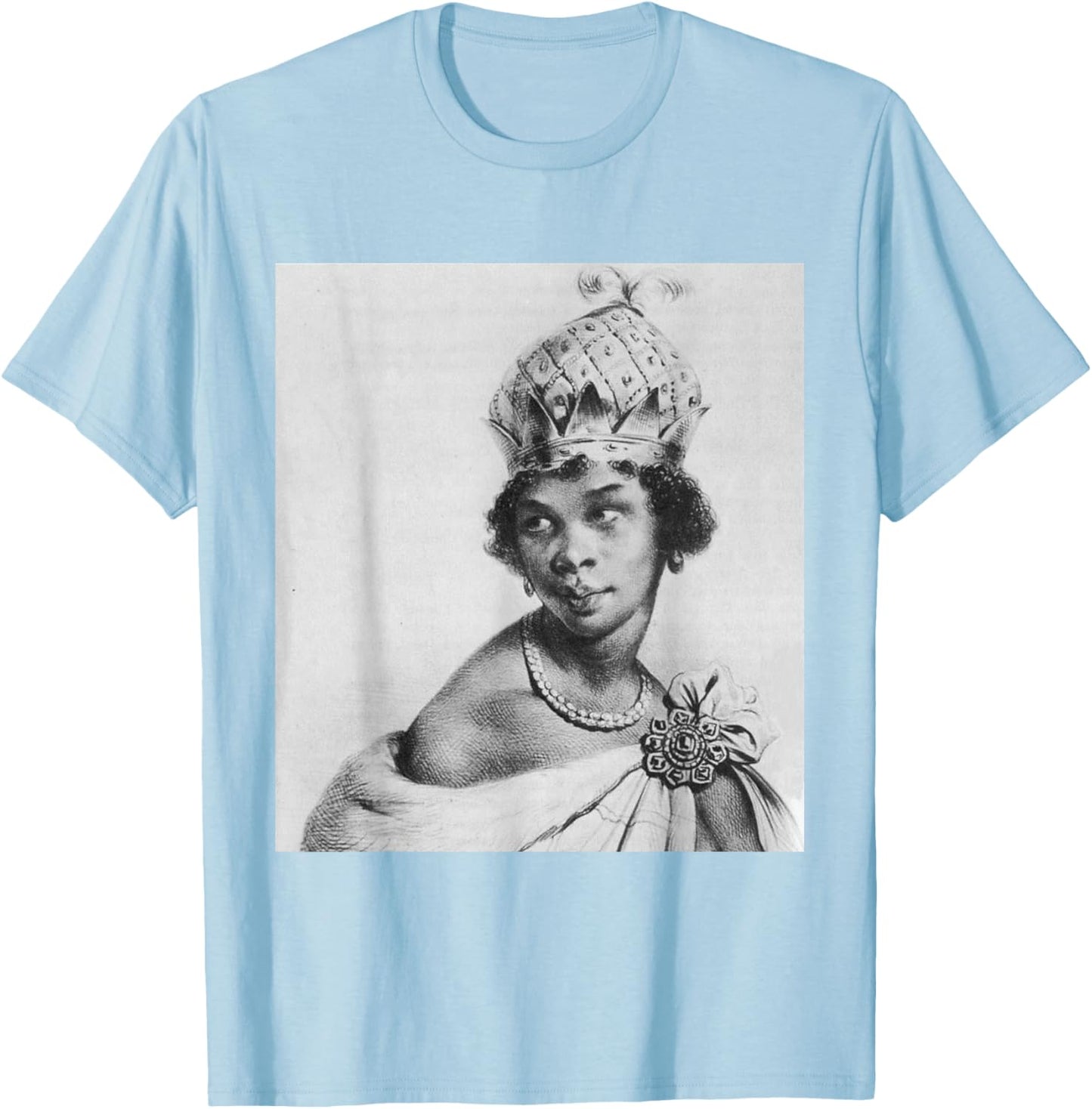 Nzinga-Descendant of Queens T-Shirt - T-Shirt | Light Blue