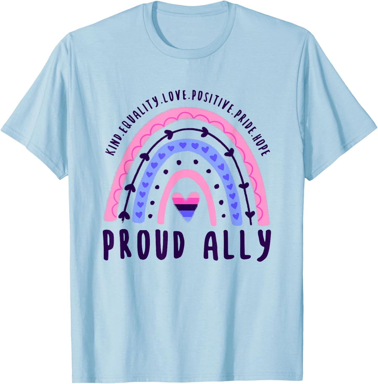 Omnisexual Pride Proud Ally Omnisexual T-Shirt - T-Shirt | Light Blue