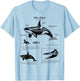 Orca Whale Anatomy Wall Lover Marine Biologist , White T-Shirt - T-Shirt | Light Blue