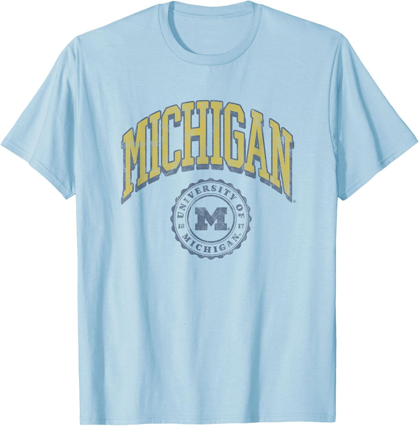 University of Michigan Wolverines U of M Classic Seal T-Shirt - T-Shirt | Light Blue