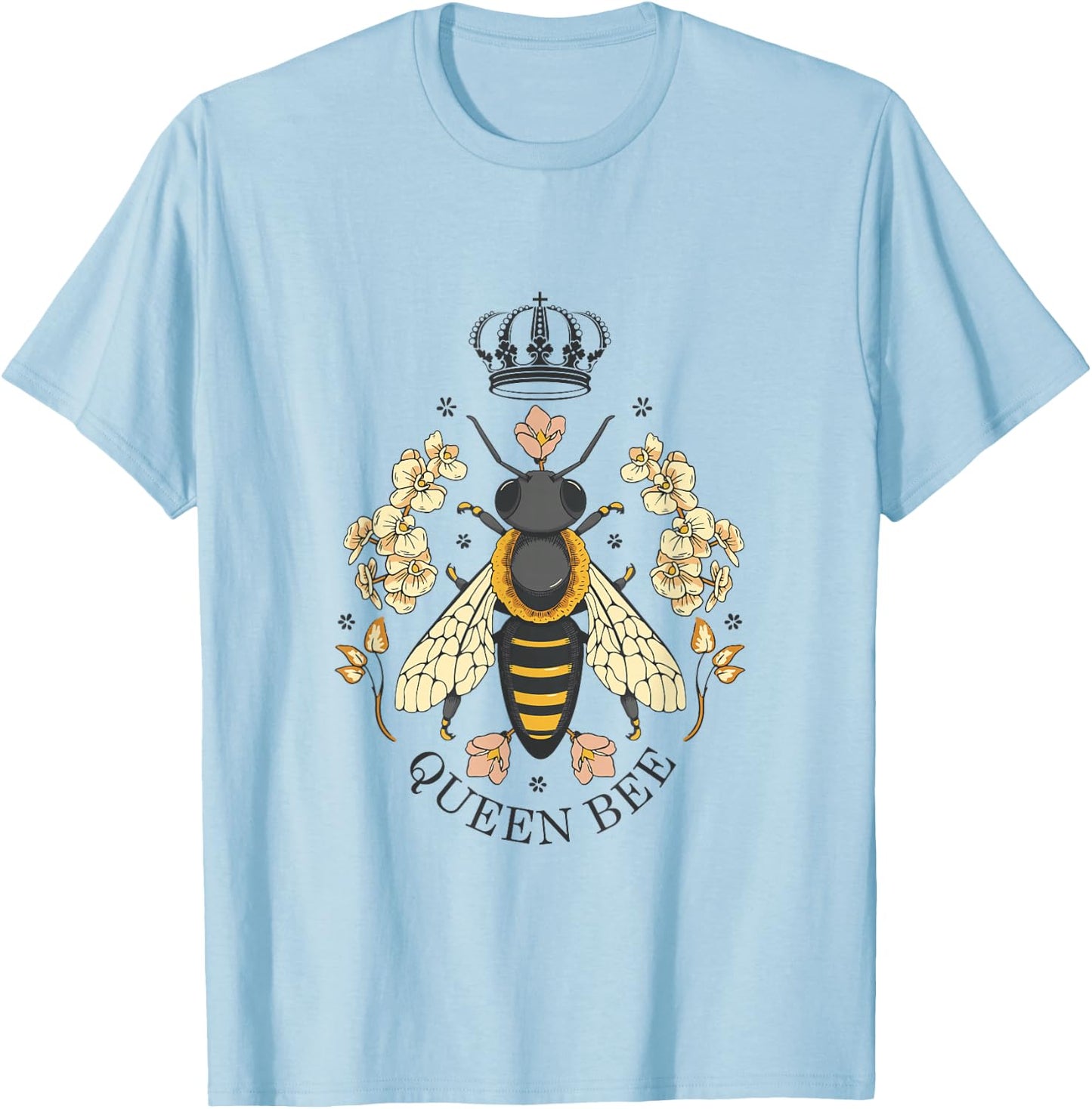 Crown Queen Bee T-Shirt - T-Shirt | Light Blue