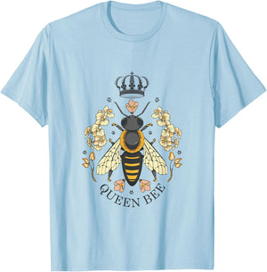 Crown Queen Bee T-Shirt - T-Shirt | Light Blue