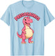 Mom Pregosaurus Cute Dinosaur Pregnancy Announcement T-Shirt - T-Shirt | Light Blue
