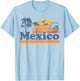 Mexico Beach Mexican Summer Vacation Sun Vintage 70's Retro T-Shirt - T-Shirt | Light Blue