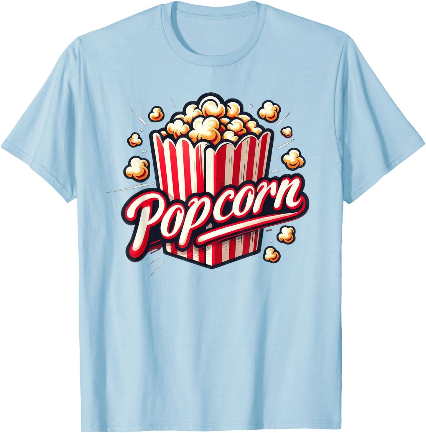 Popcorn Kostüm Kinder , White T-Shirt - T-Shirt | Light Blue