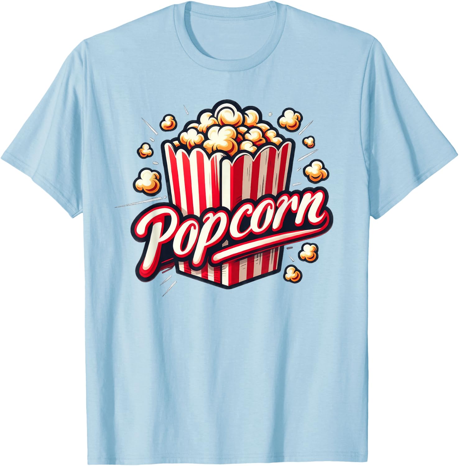 Popcorn Kostüm Kinder , White T-Shirt - T-Shirt | Light Blue