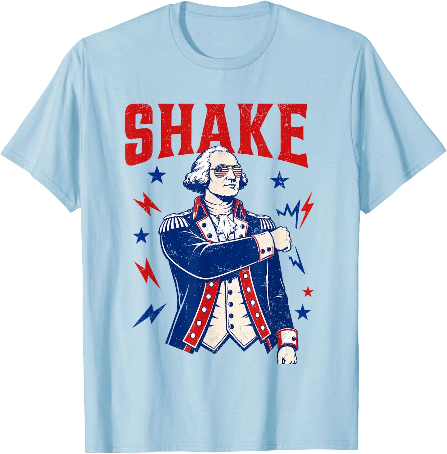 Funny Shake and Bake 4th of July Couple Matching Men Women T-Shirt - T-Shirt | Light Blue