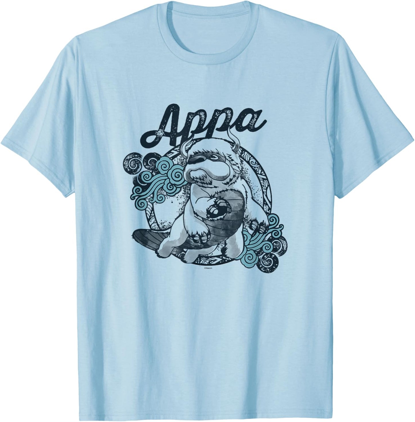 Avatar: The Last Airbender Appa Majestic Sky Bison Vintage T-Shirt - T-Shirt | Light Blue