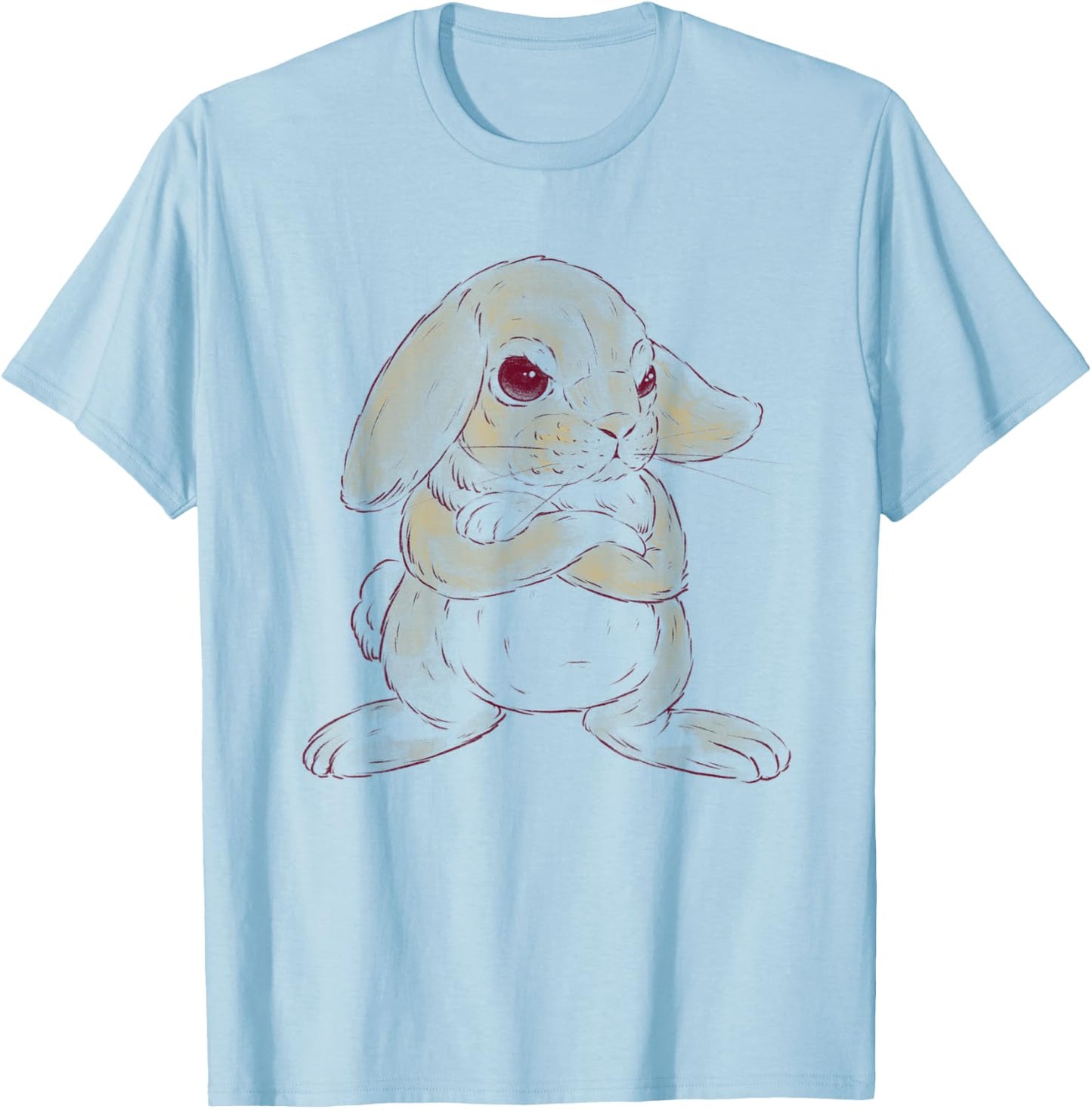 Cute Angry Bunny T-Shirt - T-Shirt | Light Blue
