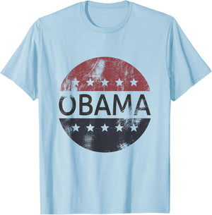 Retro Obama Vintage Vote President Barack Obama T-Shirt - T-Shirt | Light Blue