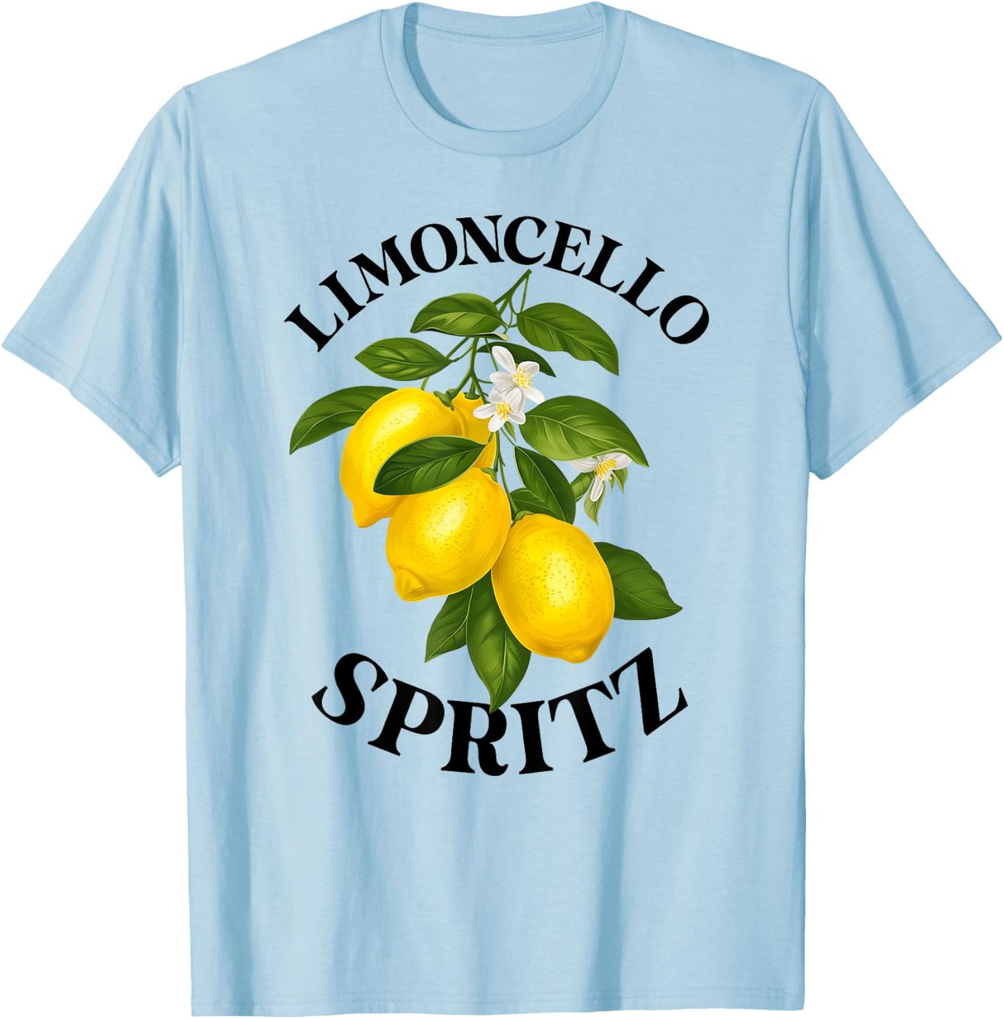 LIMONCELLO SPRITZ X Lemons Liqueur Lemon Liqueur Lemon Fun , White T-Shirt - T-Shirt | Light Blue