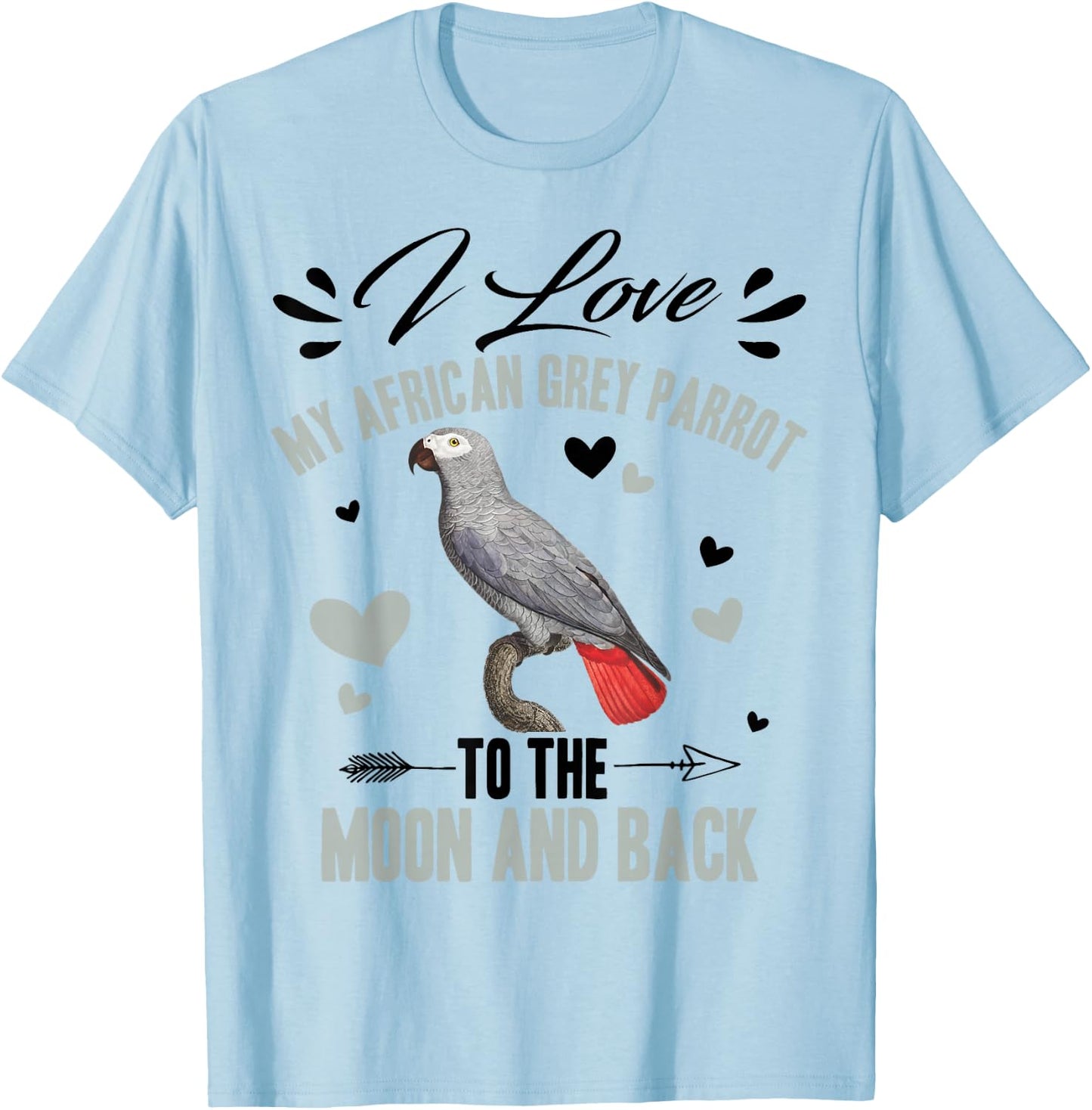 Parrot Cage Accessories African Grey Parrot Food T-Shirt - T-Shirt | Light Blue